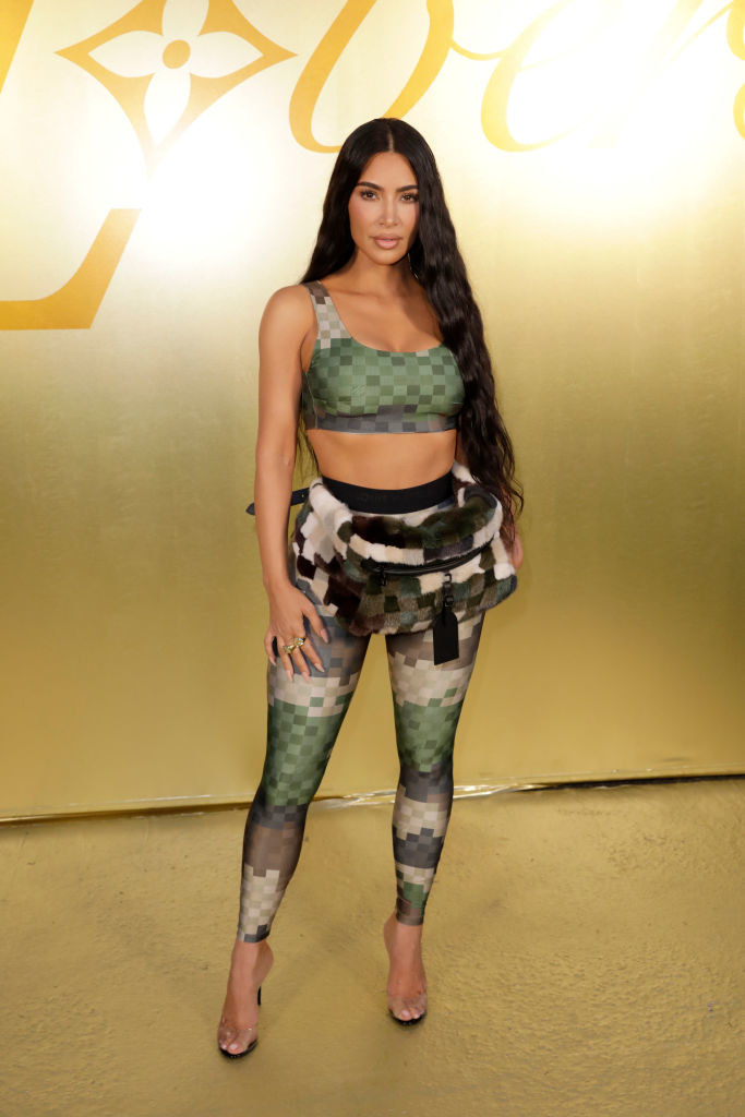 Kim Kardashian attends the Louis Vuitton Menswear Spring/Summer 2024