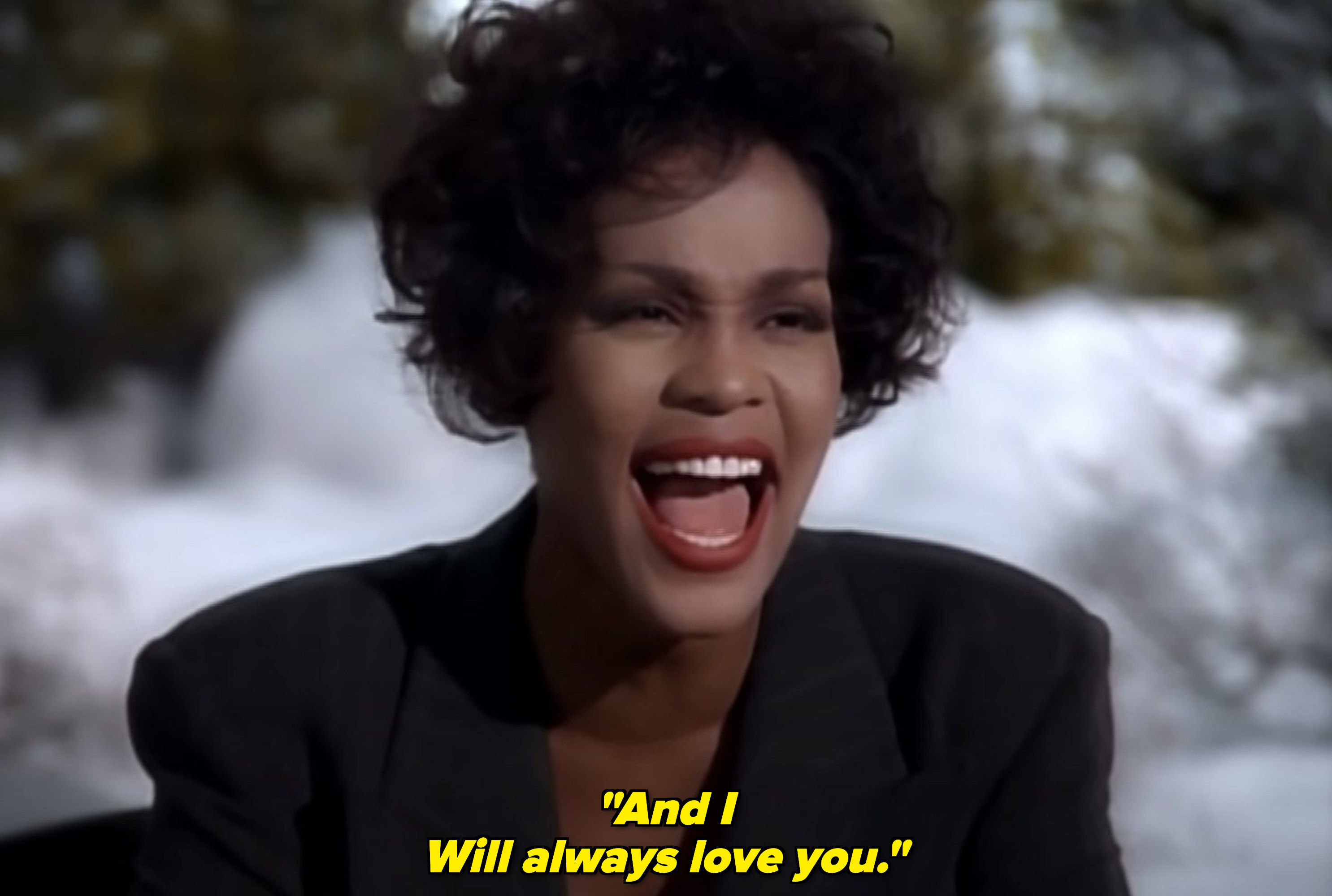 Whitney Houston sings &quot;I Will Always Love You&quot;