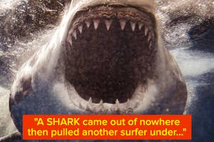 A giant shark mouth