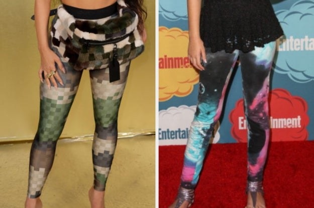 Kim&#x27;s Minecraft-looking leggings and galaxy leggings