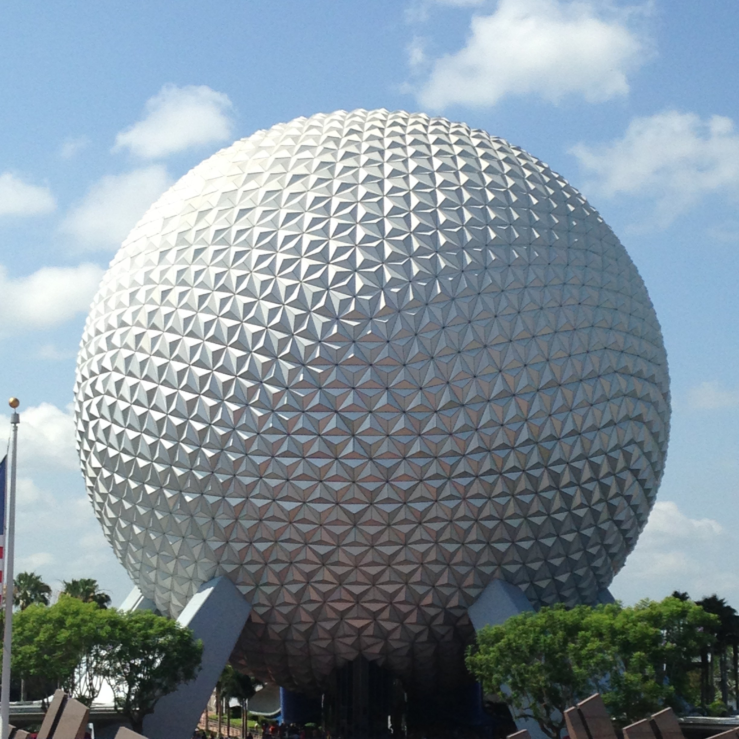 large sphere outside of epcot