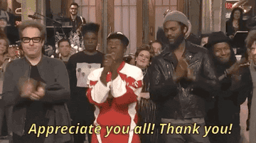 don cheadle saying appreciate you all thank you on snl