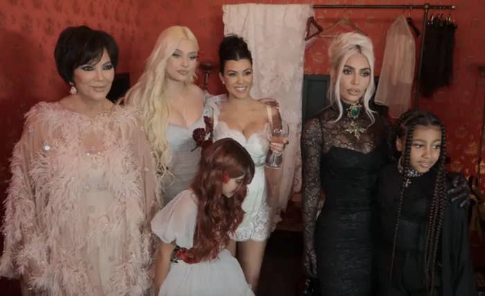 The Kardashians at Kourtney's wedding