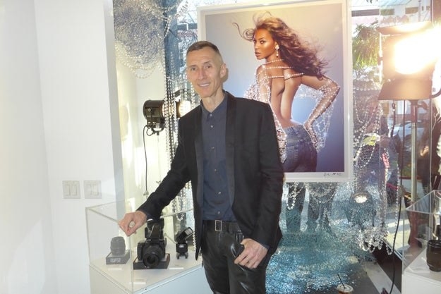Marcus Klinko posed with the iconic Beyoncé cover