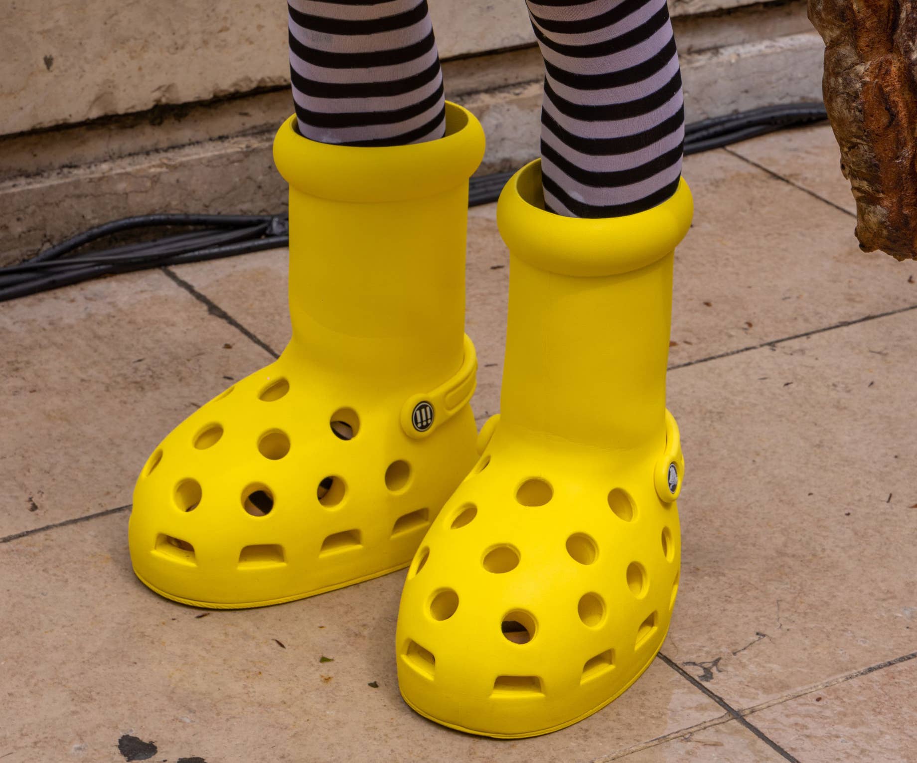 First Look at the Crocs X MSCHF Big Yellow Boot Complex