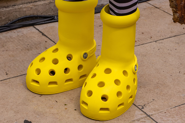 First Look at the MSCHF X Crocs Big Yellow Boot
