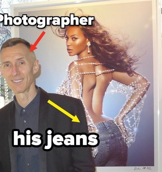 Klinko with a photo of Beyoncé wearing the jeans and diamond top