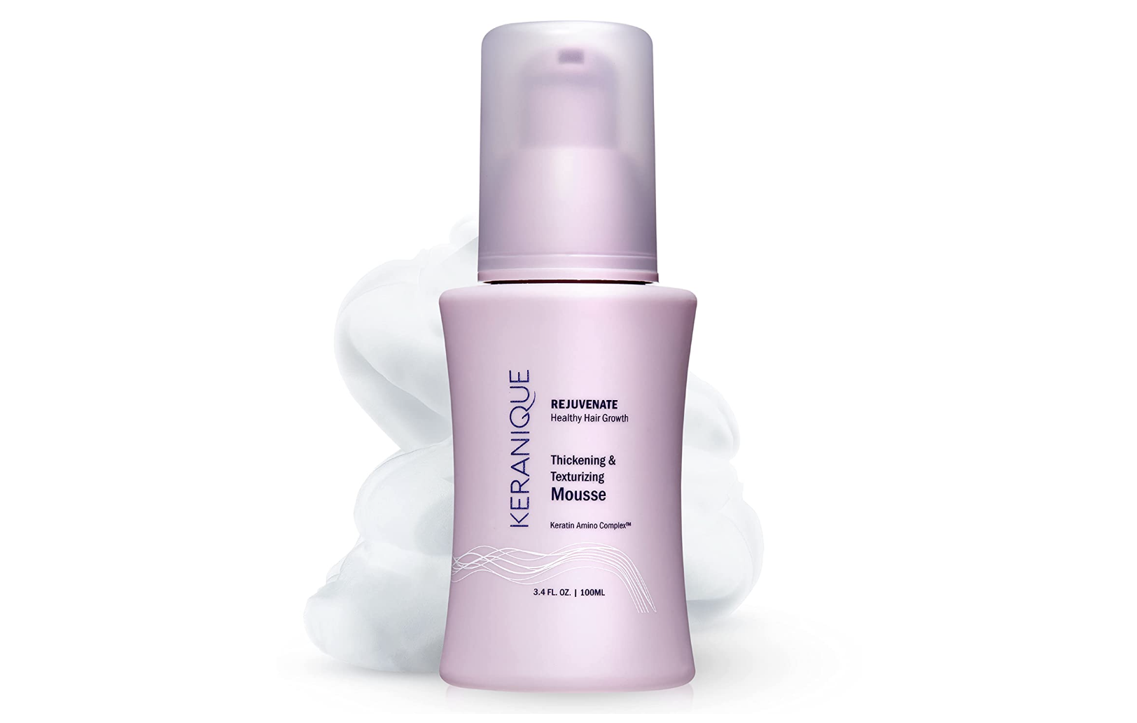 A bottle of the volumizing hair mousse