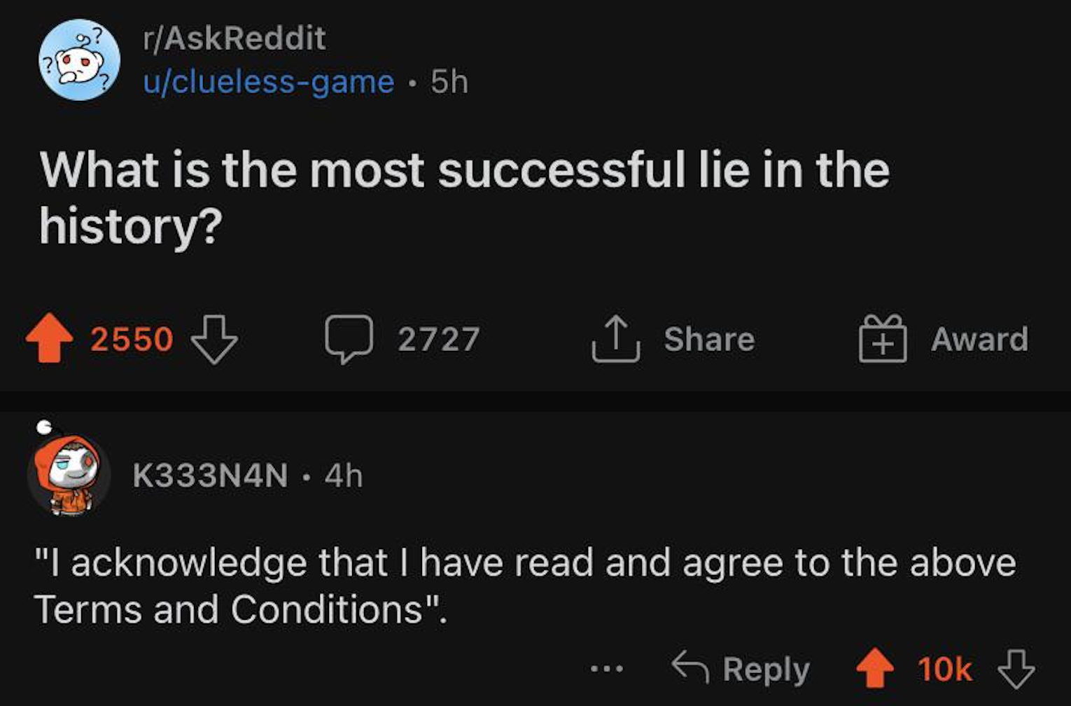 the most successful lie in history: i acknowledge that i have read and agree to the above terms and conditions