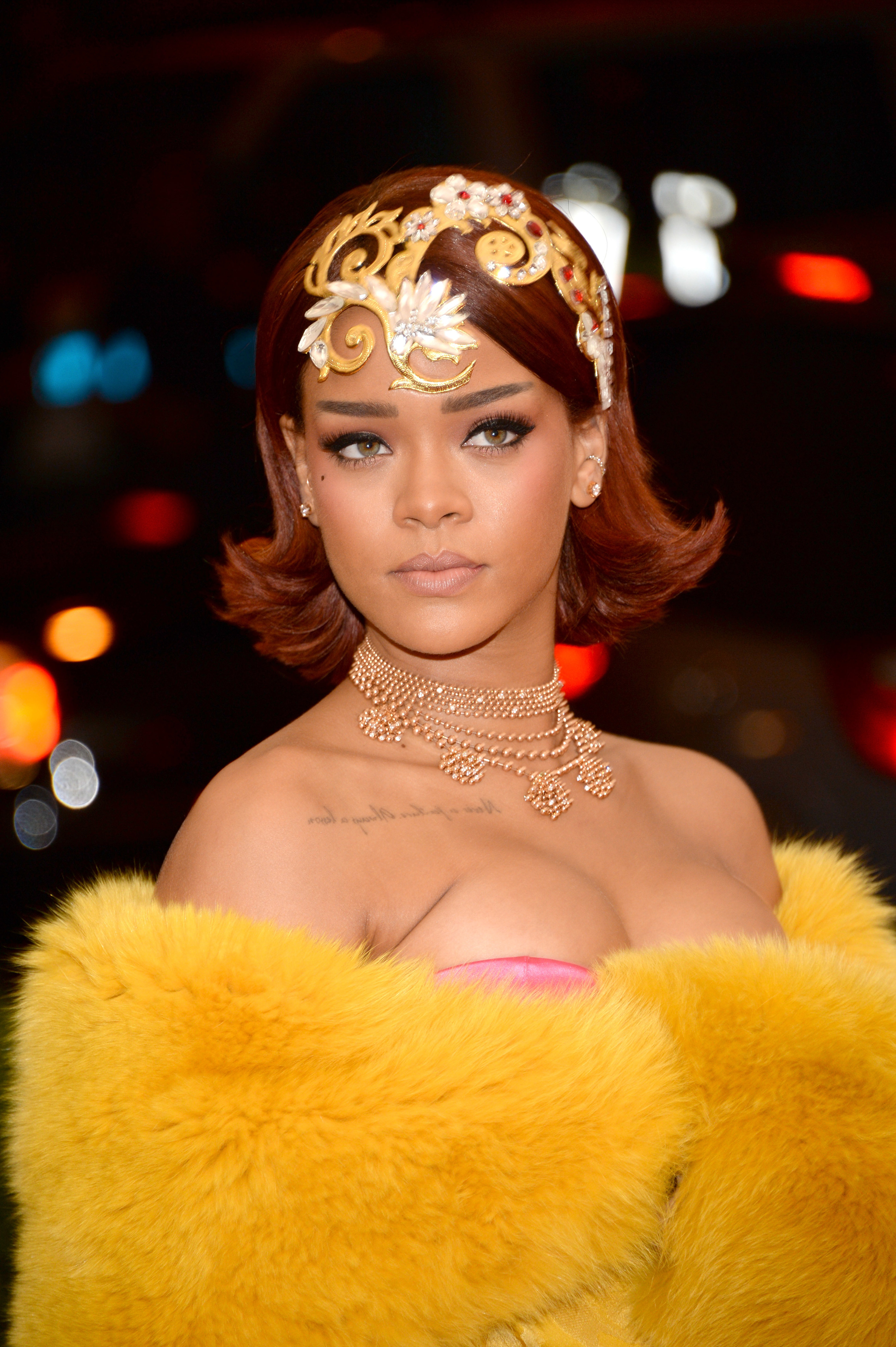 Closeup of Rihanna