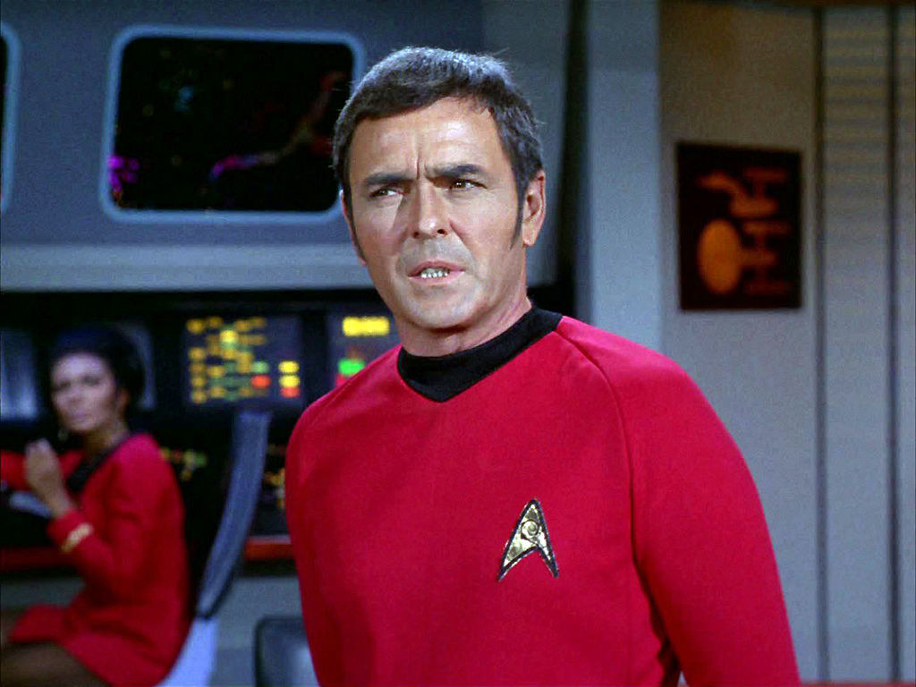 James Doohan as Chief Engineer Montgomery &#x27;Scotty&#x27; Scott on the Star Trek: The Original Series