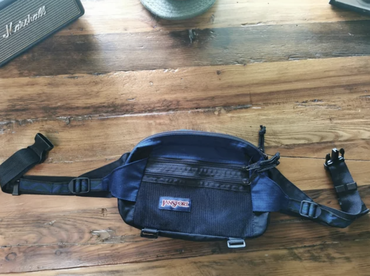 A Jansport fanny pack