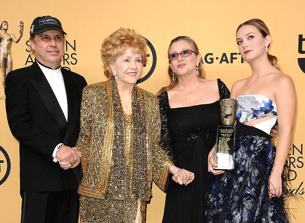 Todd Fisher, Debbie Reynolds, Carrie Fisher, and Billie Lourd