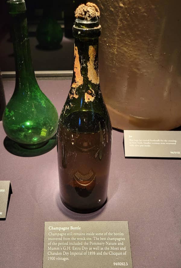 the bottle in a museum