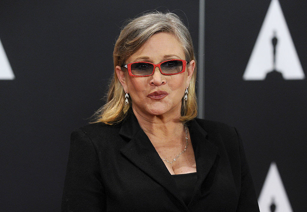 Closeup of Carrie Fisher