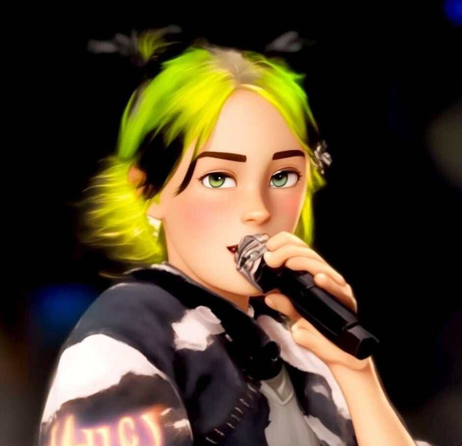Cartoon Billie Eilish