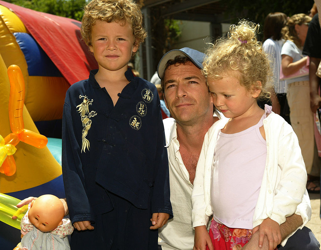 Luke Perry with son Jack and daughter Sophie during &quot;Garfield: The Movie&quot; World Premiere