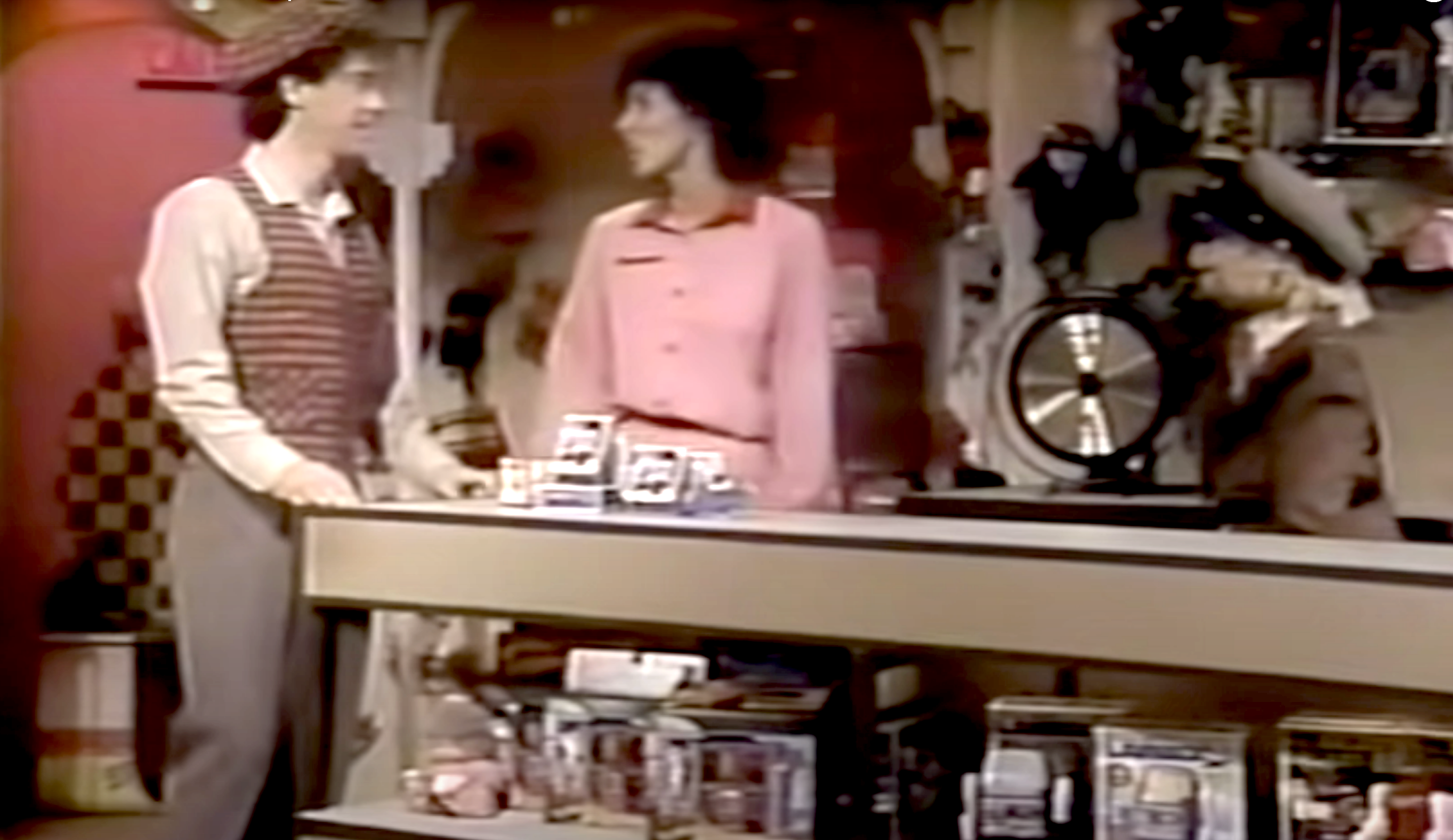 the mannequin and the store employee