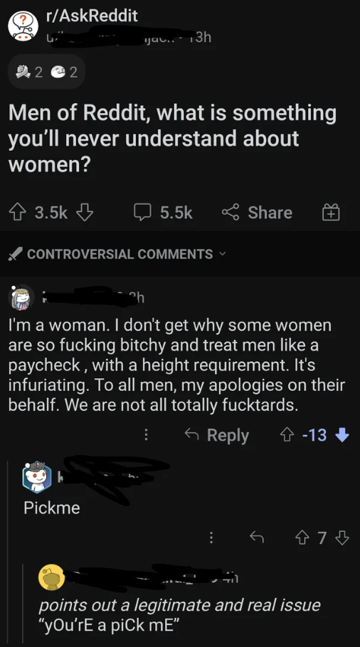 woman complaining that other women