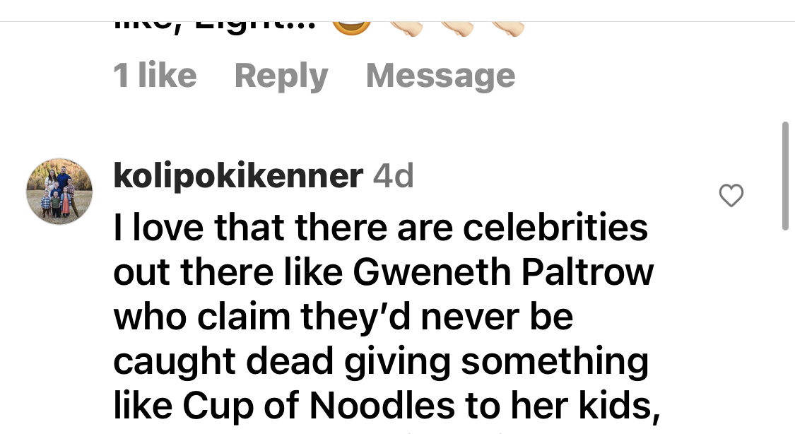 Comment: I love that there are celebrities like Gwyneth Paltrow who claim they&#x27;d never be caught dead giving like Cup of Noodles to her kids, and then Blake Lively is showing us all how to power up boxed mac &#x27;n&#x27; cheese