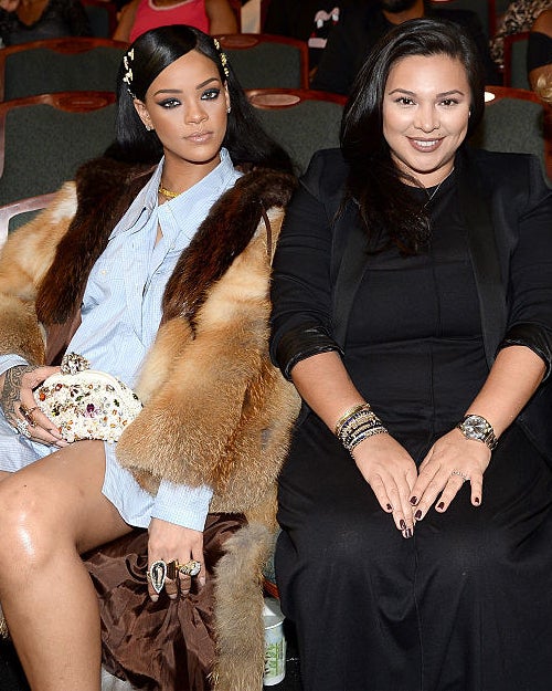 Rihanna and Jennifer sitting together