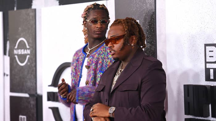 young thug and gunna are pictured
