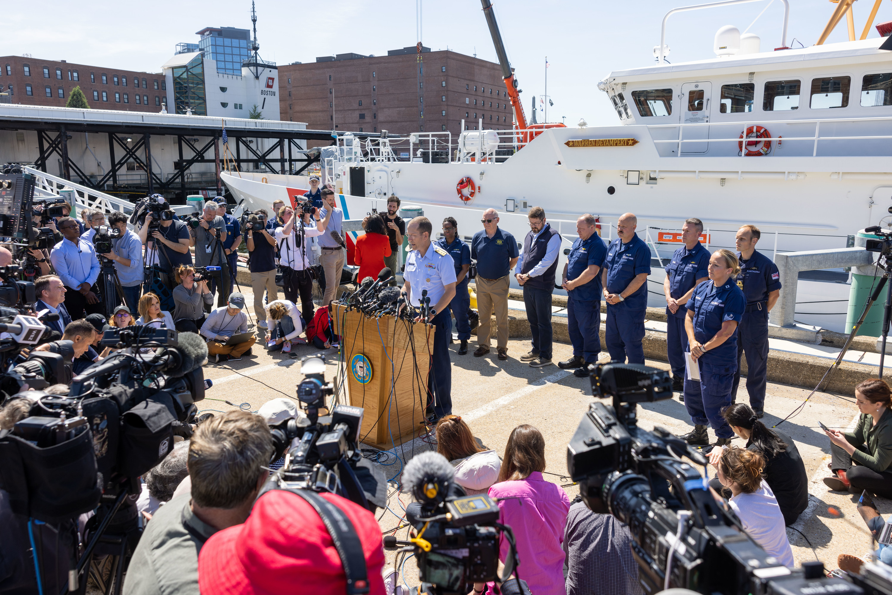 US Coast Guard press conference about the submersible