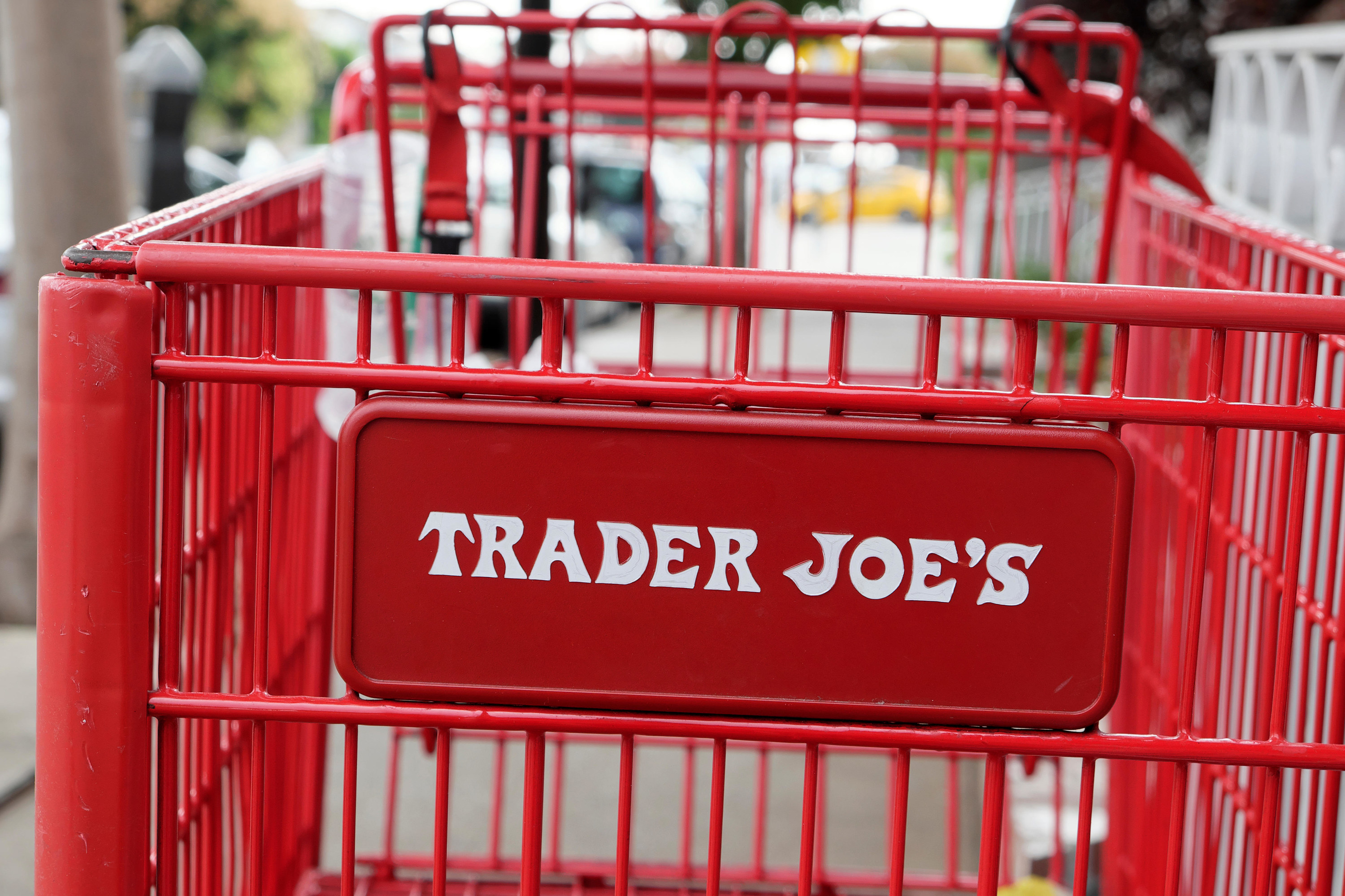 The front of a Trader Joe's cart