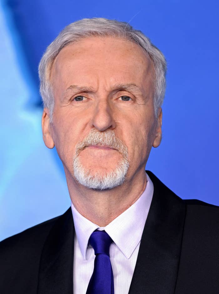 A closeup of James Cameron