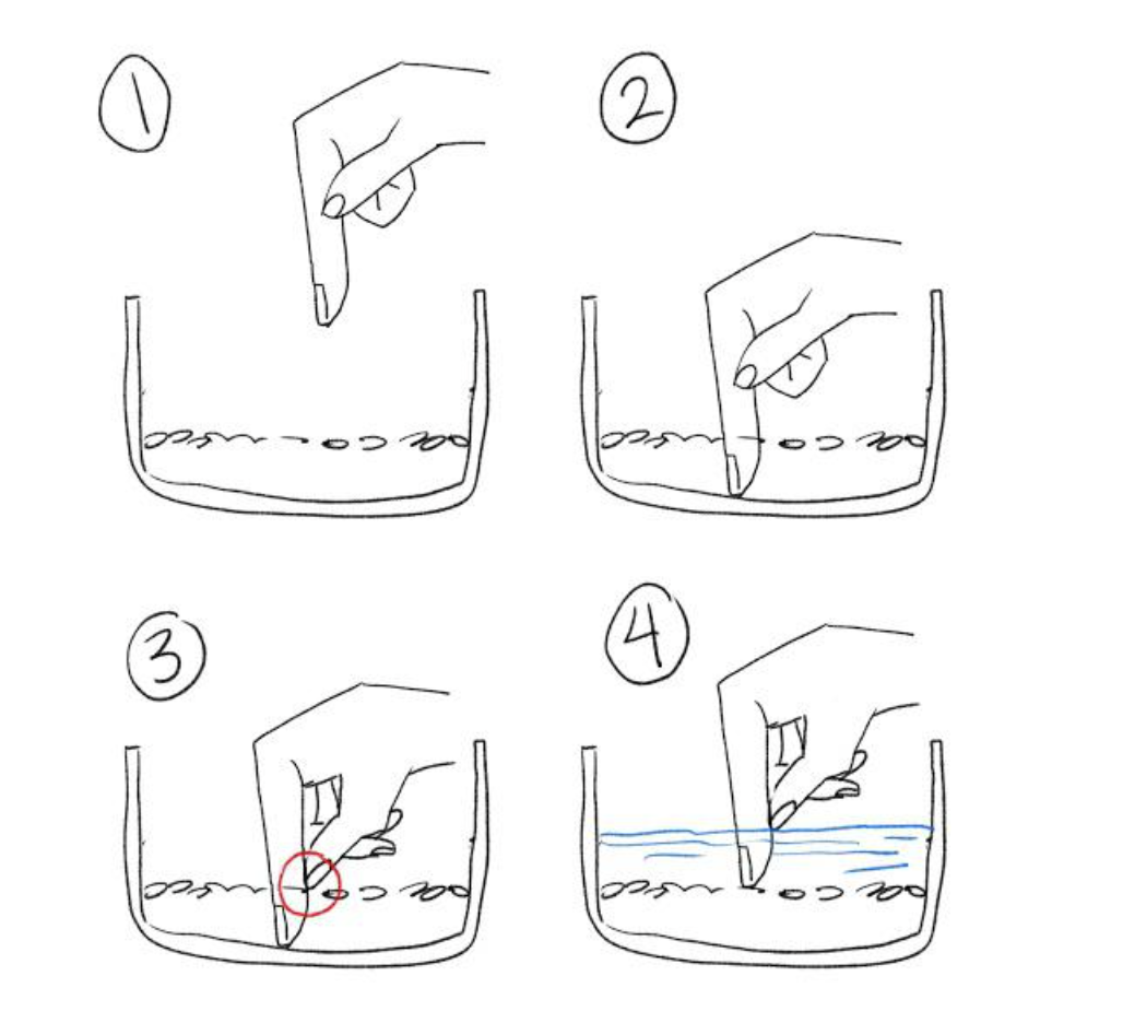 A water-to-rice ratio chart