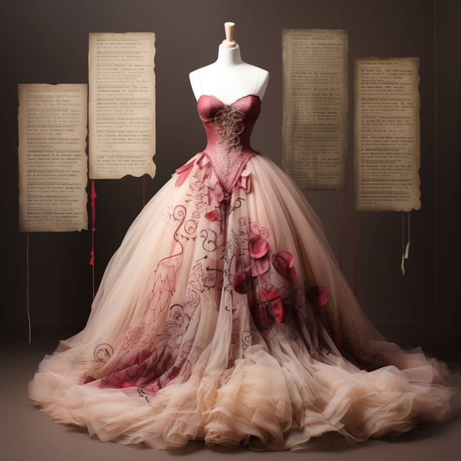 sachin and babi light blue dress 50 Taylor Swift Songs As Dresses, Created Using AI