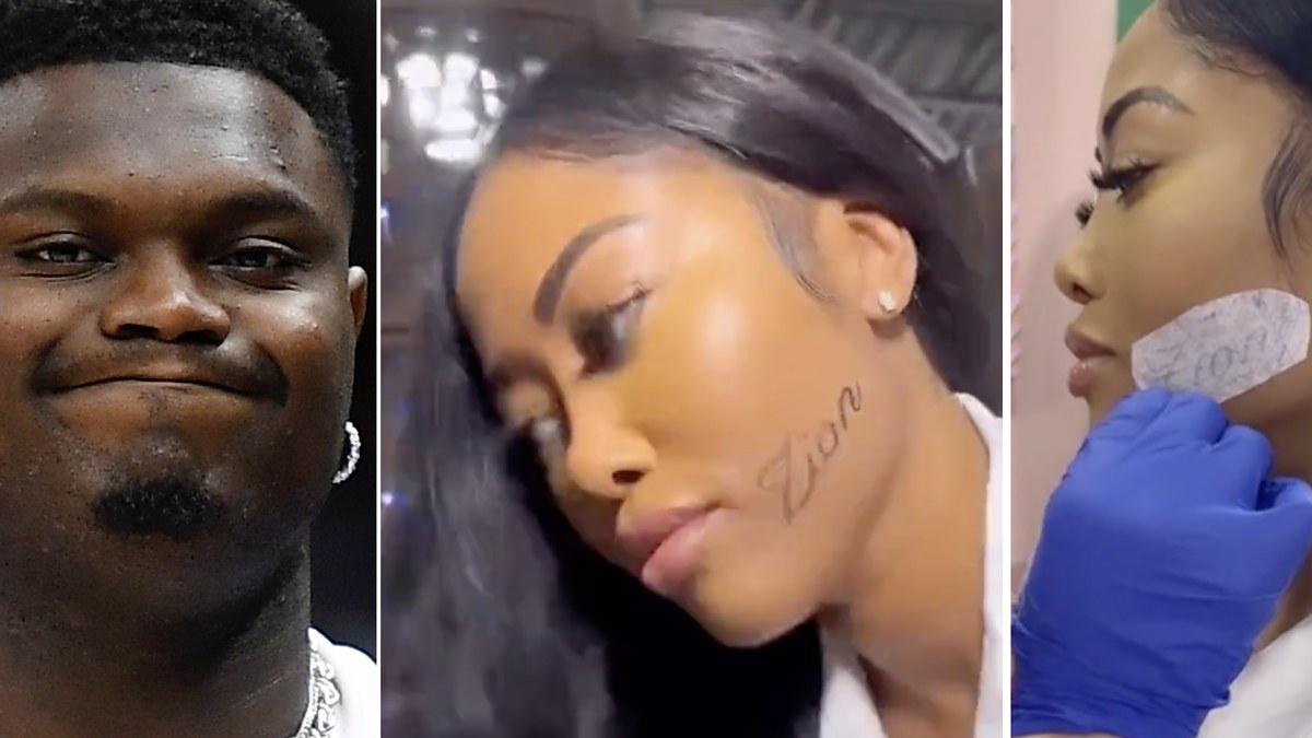 Moriah Mills Appears to Get Face Tattoo of Zion Williamsons Name | Complex