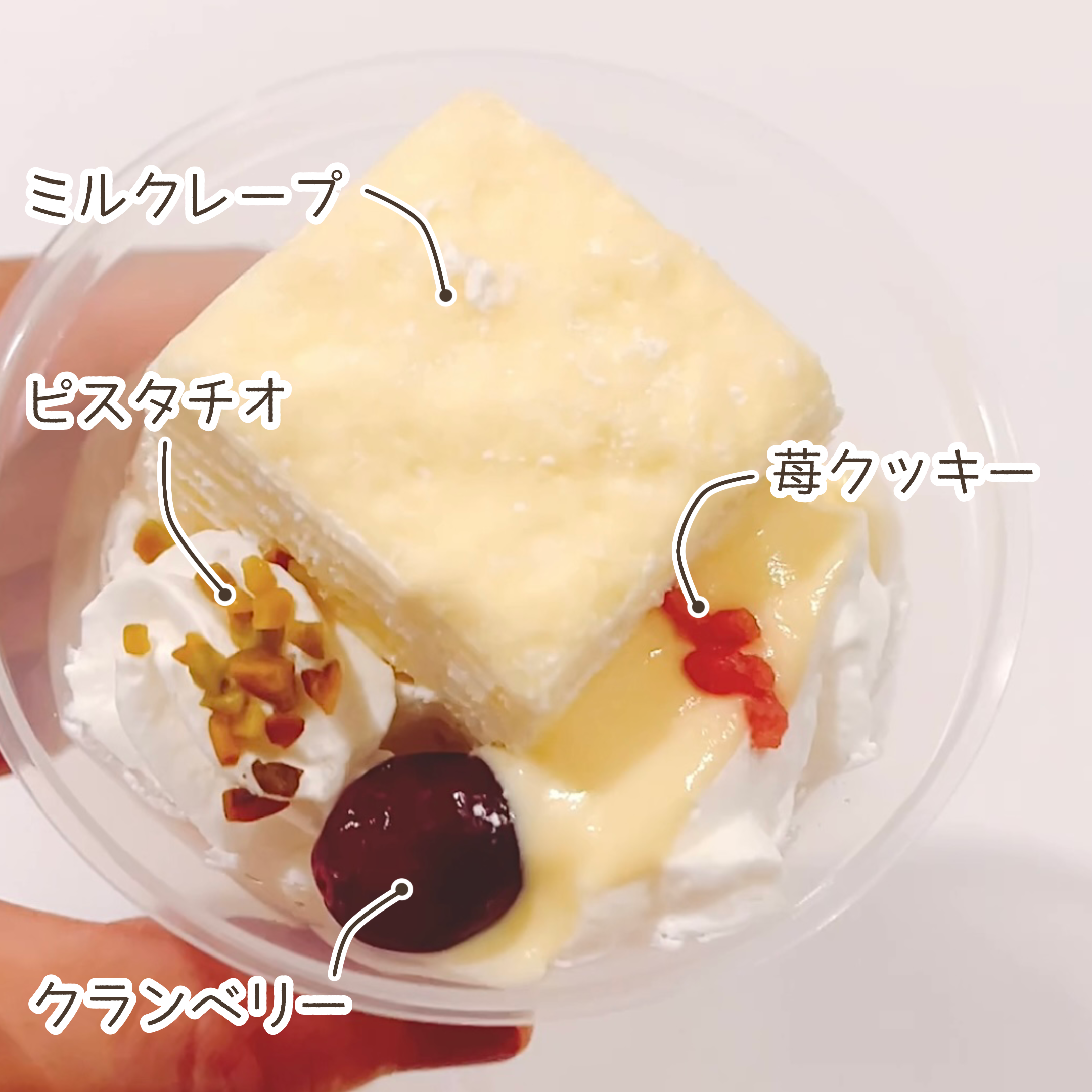 成城石井のおすすめスイーツ「ミルクレープのパルフェ カスタード＆ベリー」