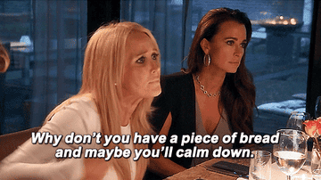 Kim Richards &quot;why don&#x27;t you have a piece of bread and maube you&#x27;ll calm down&quot;