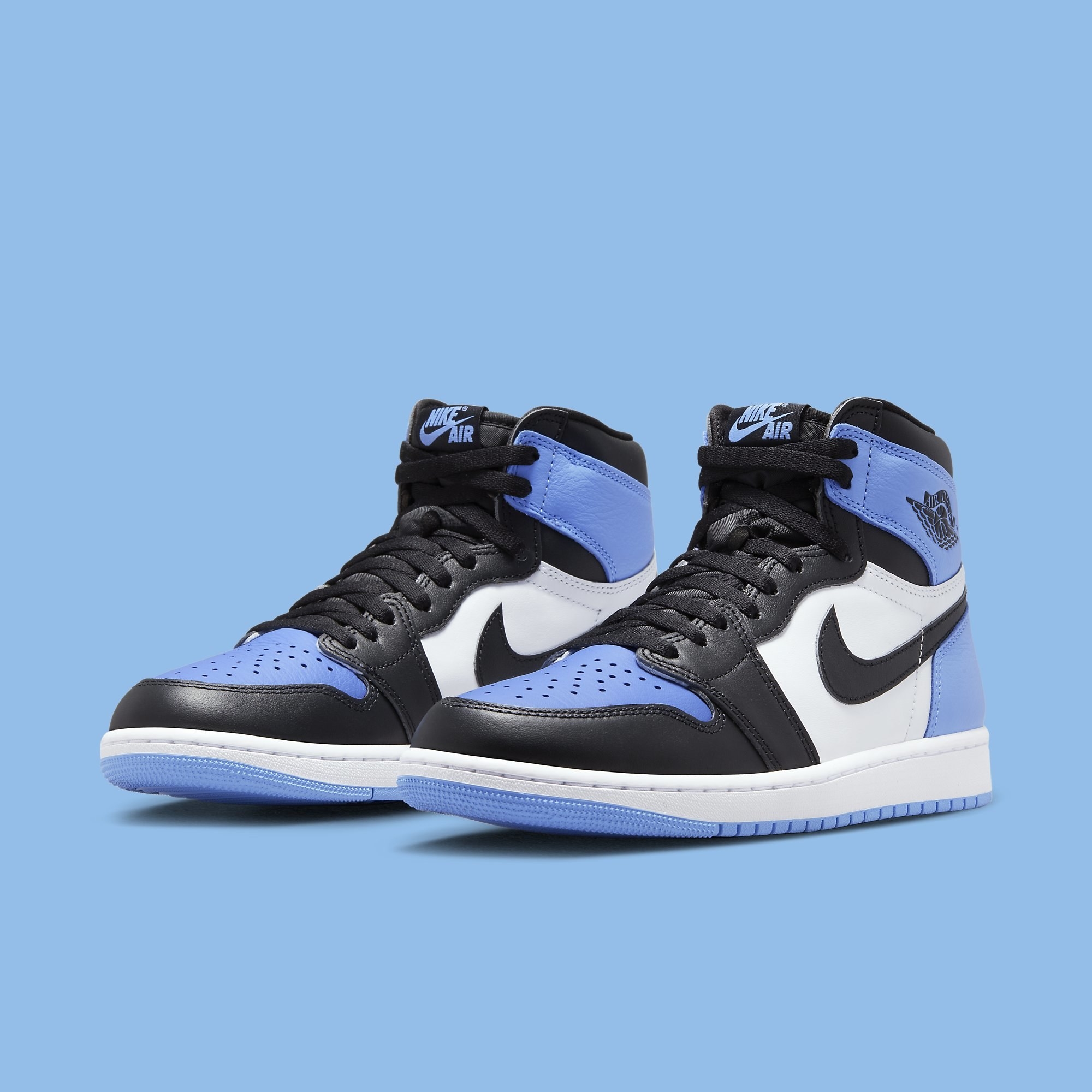 Air jordan 1 on sale black and blue