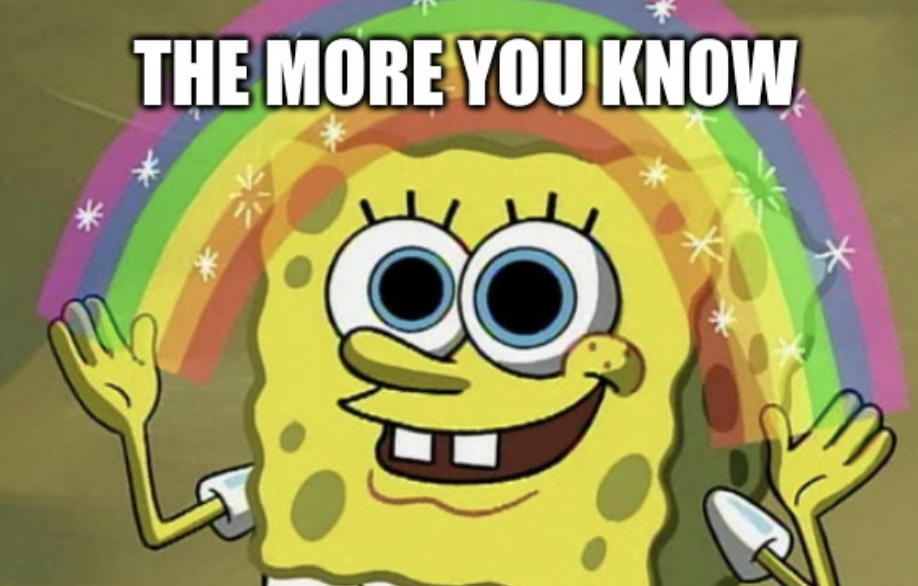 spongebob saying the more you know