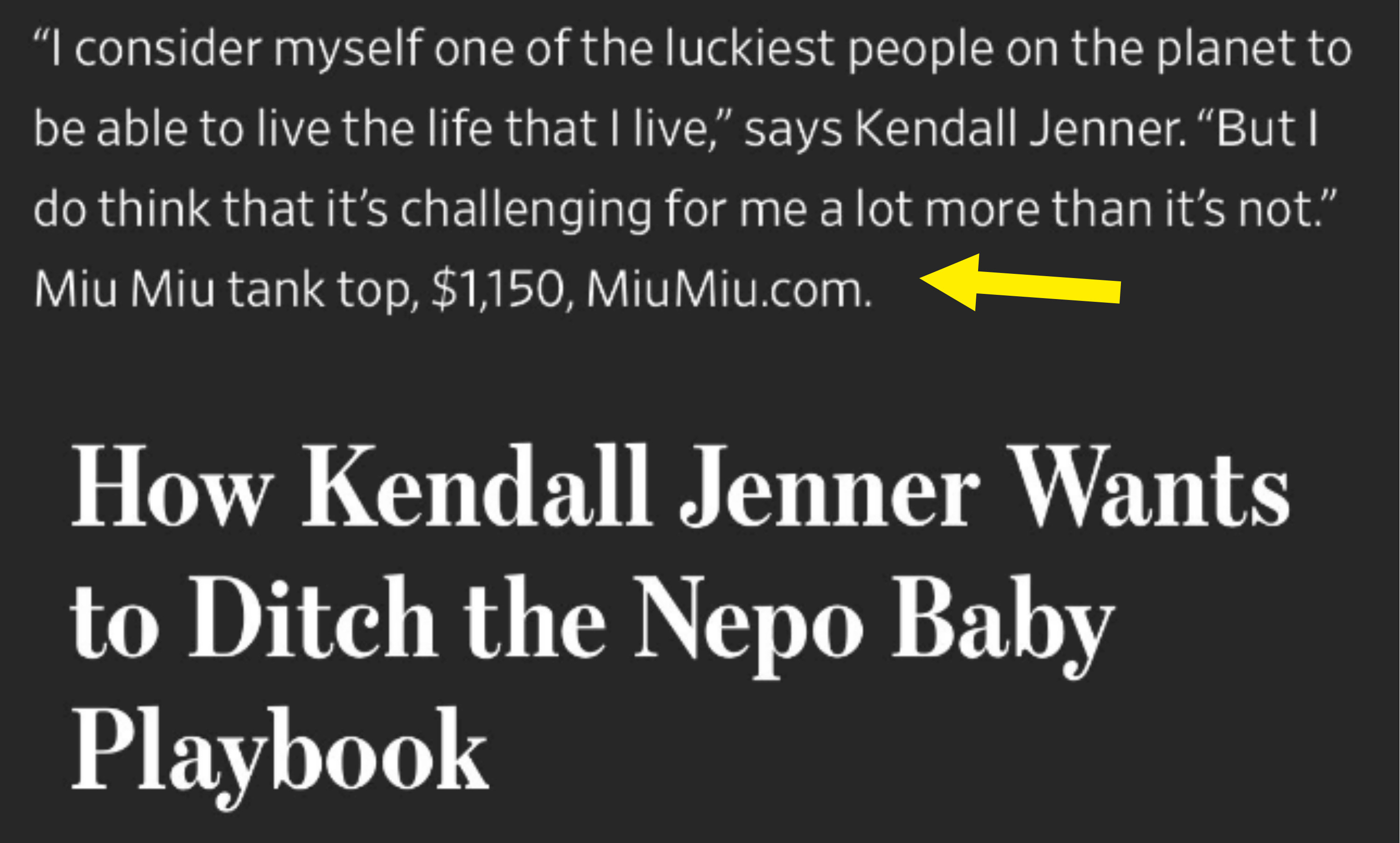 How Kendall Jenner Wants to Ditch the Nepo Baby Playbook - WSJ