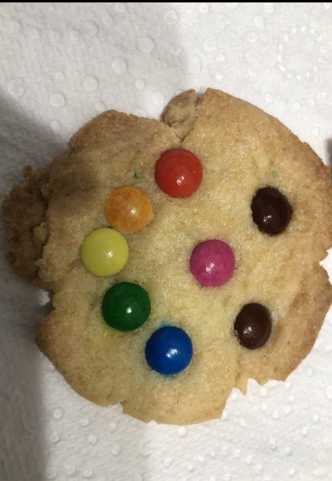 Rainbow smile cookie