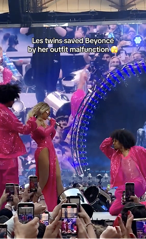 &quot;Les twins saved Beyoncé by her outfit malfunction&quot;