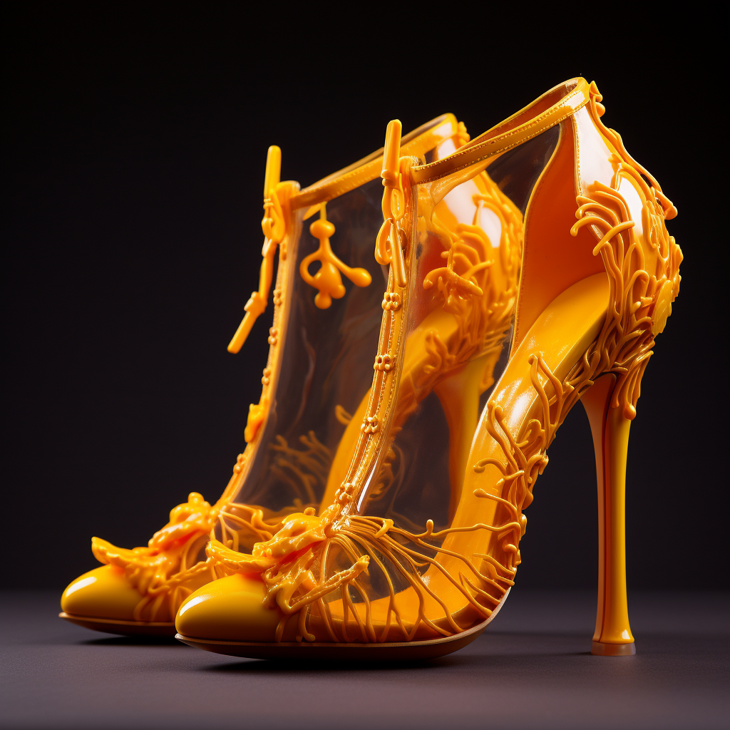 Yellow ornate heels