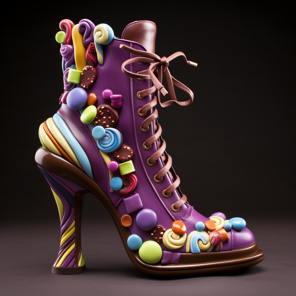 Purple heeled boots