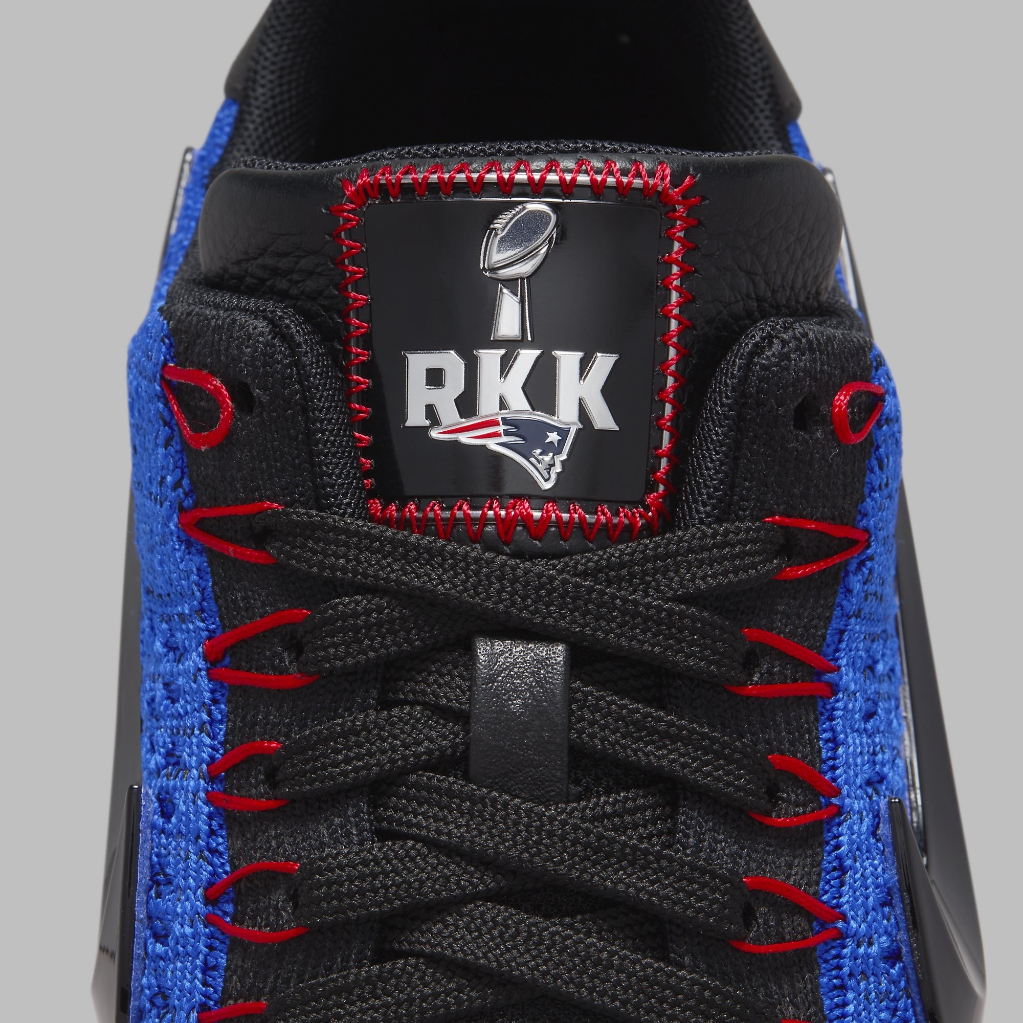 Robert Kraft x Nike Air Force 1 Ultra Flyknit Low RKK Patriots Release Date FV4079-400 Tongue Detail
