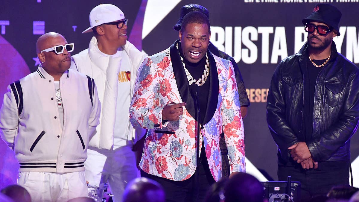 Busta Rhymes delivered an emotional 15-minute-long speech after he was honored with the award on Sunday.