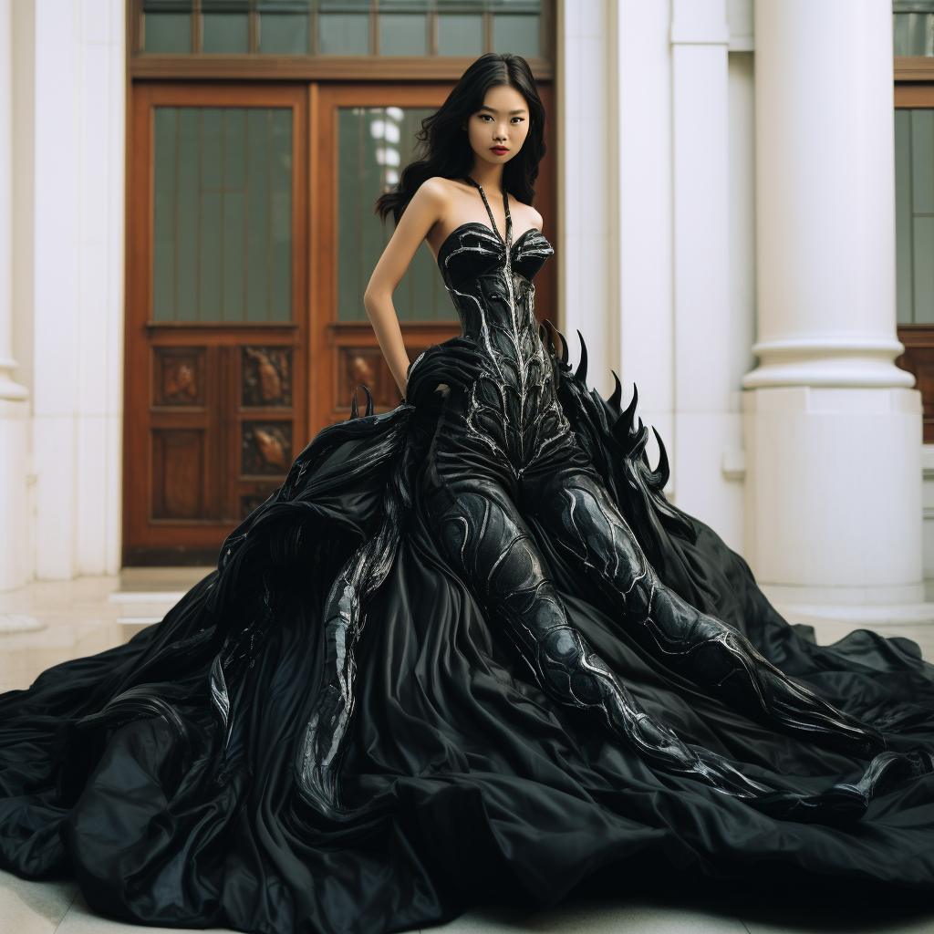 Black evening gown