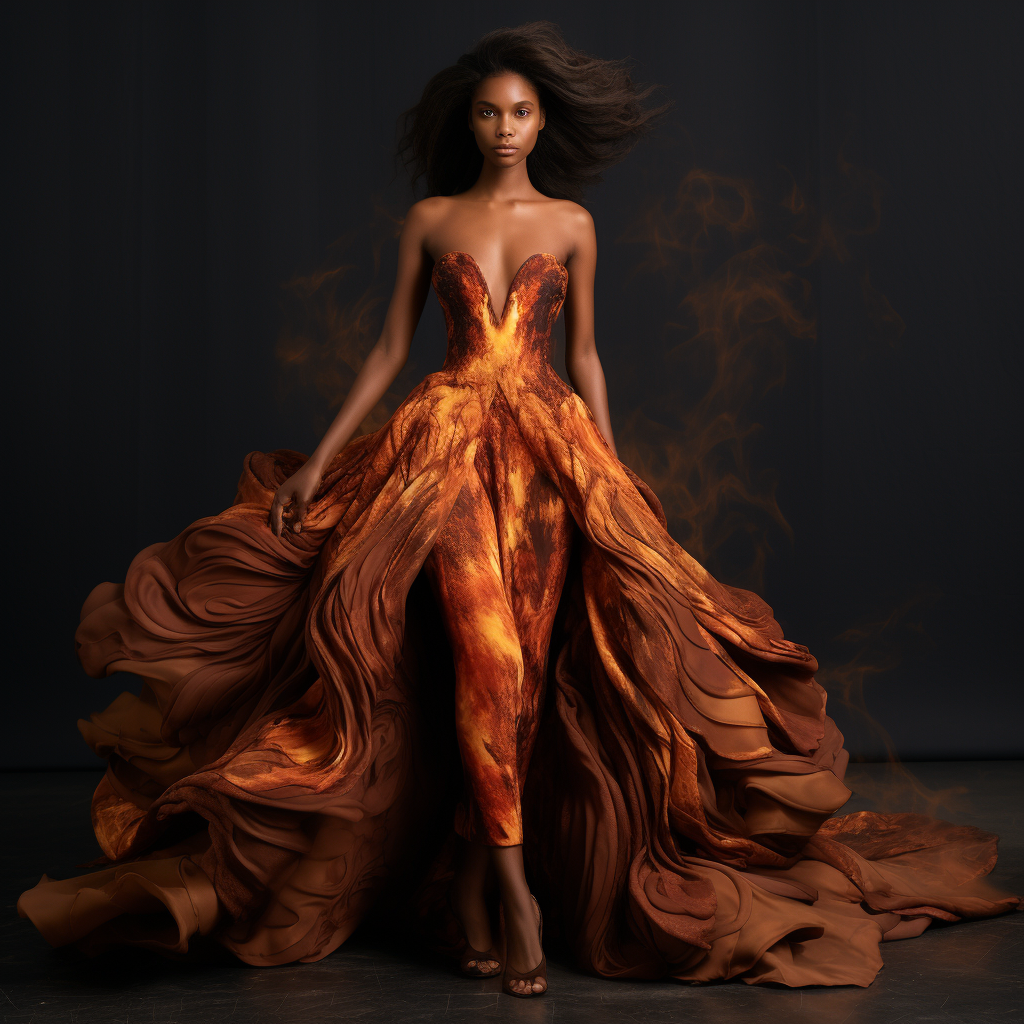 A dress inspired by the Human Torch