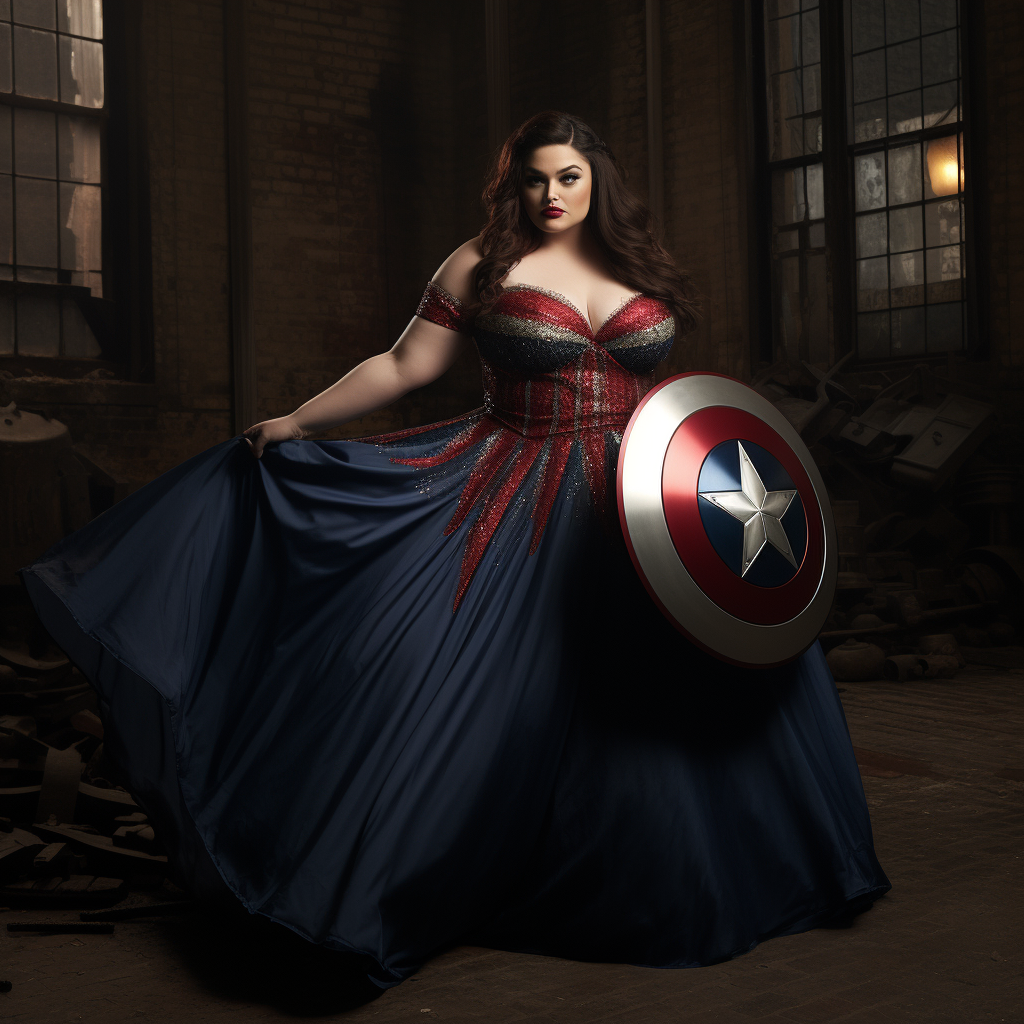 A dress inspired by Captain America