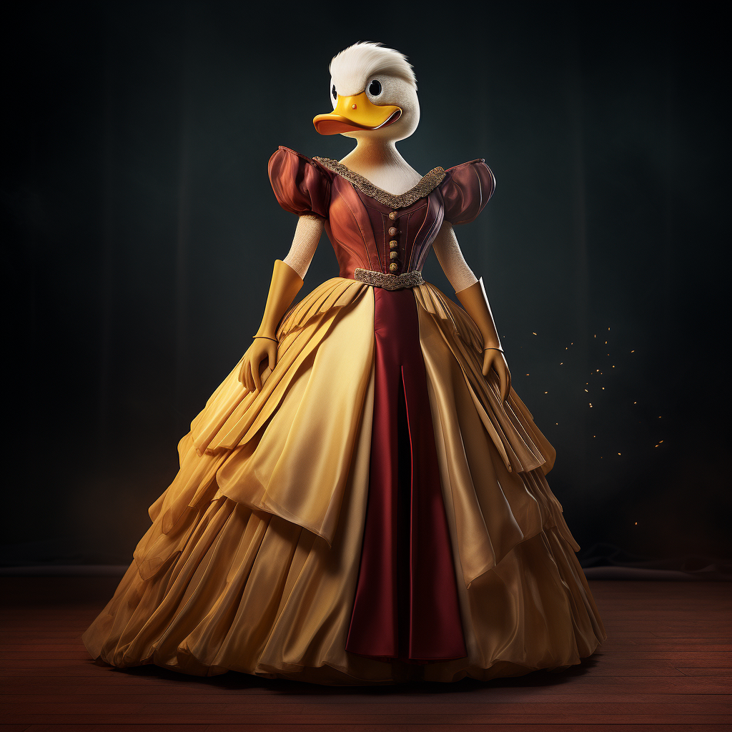 Howard the Duck in a dress