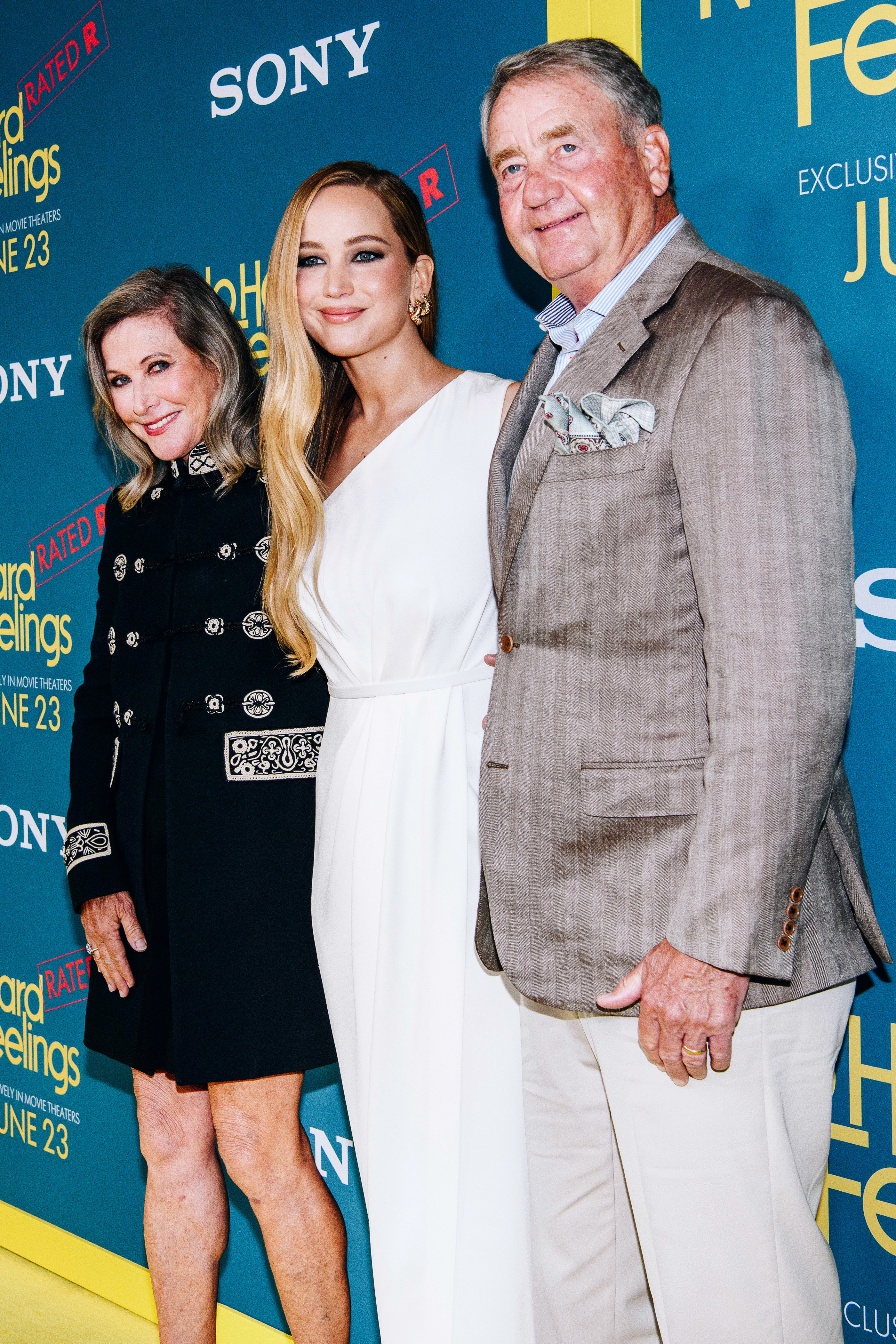 Jennifer Lawrence with her parents