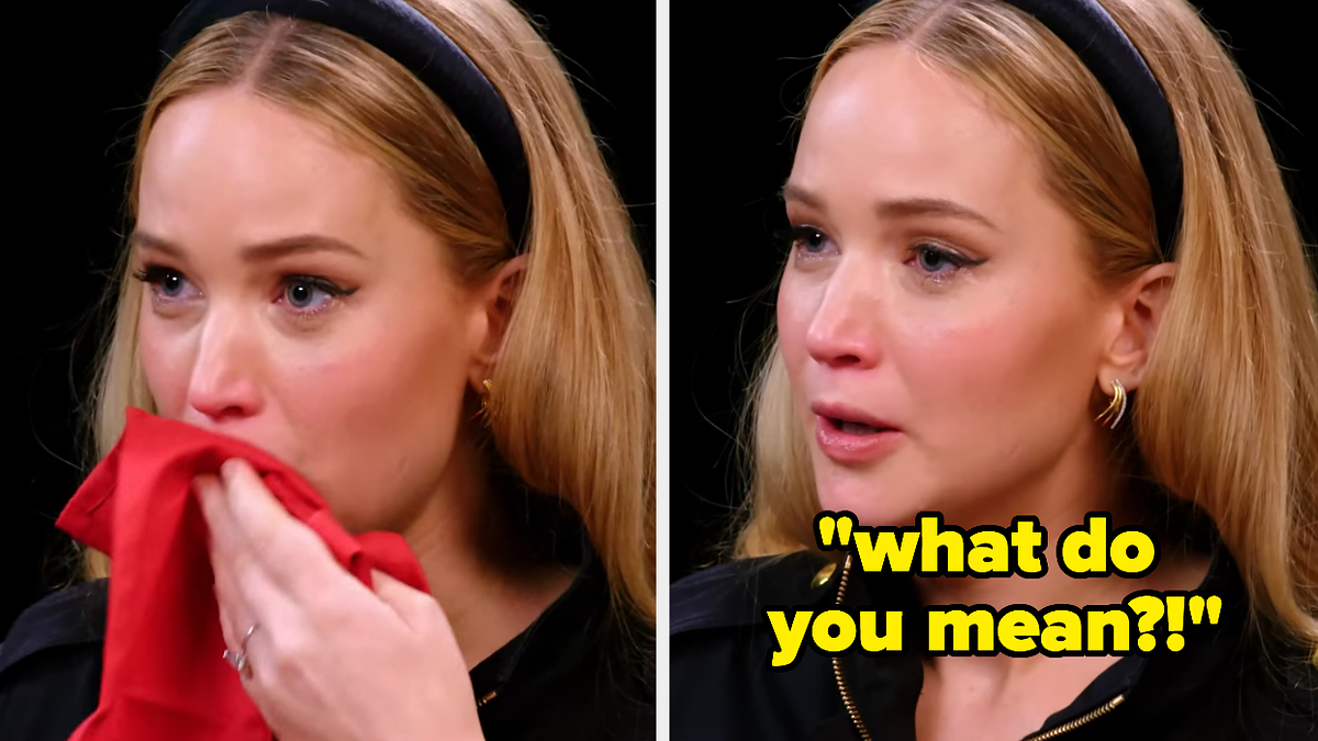 Jennifer Lawrence Hot Ones What Do You Mean Meme