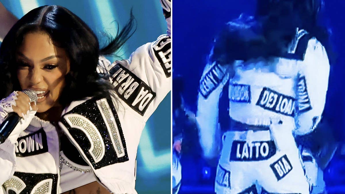 Coi Leray wore an outfit that featured the names of several rappers, including Def Loaf, Ice Spice, Nicki Minaj, Latto, GloRilla, Cardi B, and more while performing at the BET Awards.